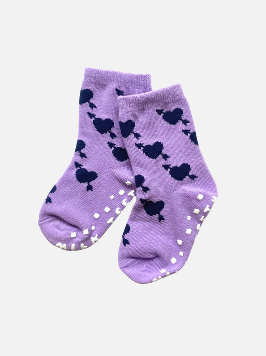 Grip Socks | Violet Hearts