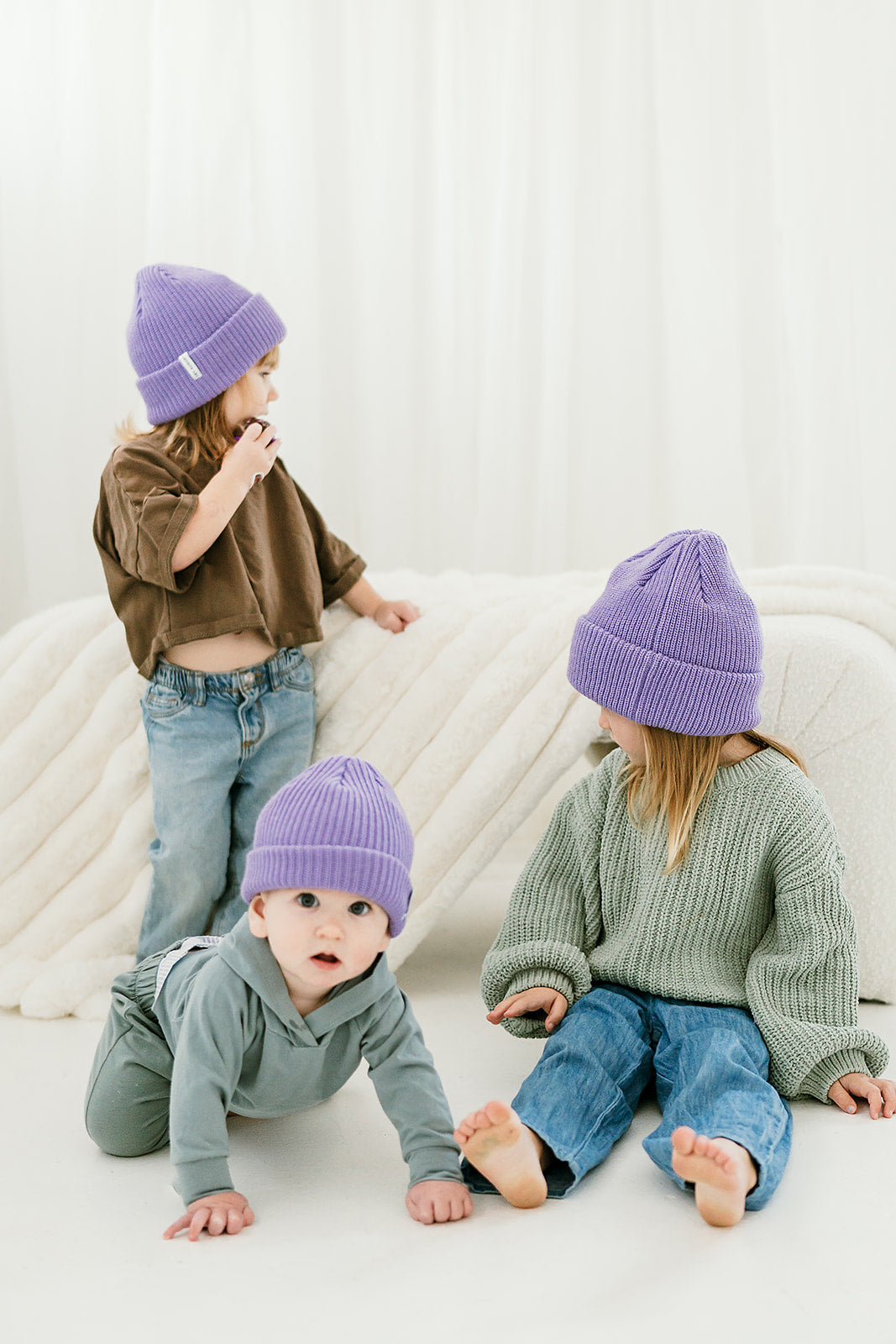 Thick Knit Beanie | Lilac
