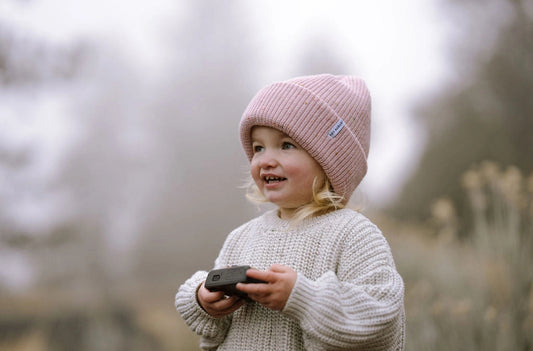 Thick Knit Beanie | Pink Speck